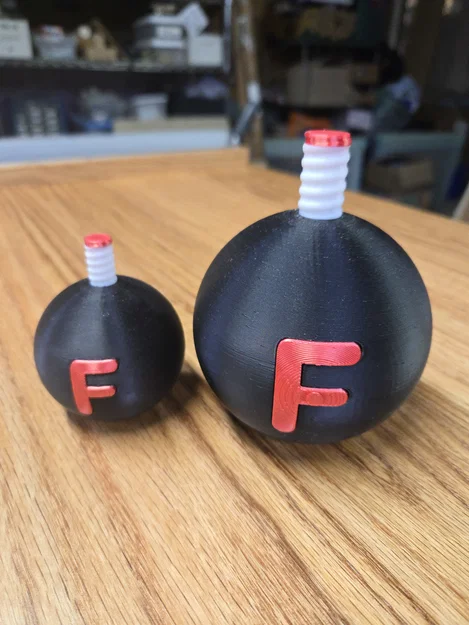 Mô hình trang trí quả bom chữ F độc đáo - The F Bomb 3D - Image 1