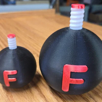 Mô hình trang trí quả bom chữ F độc đáo - The F Bomb 3D