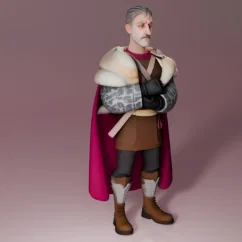 Mô hình 3D nhân vật Nhà Vua (King) chi tiết cực đẹp cho người chơi