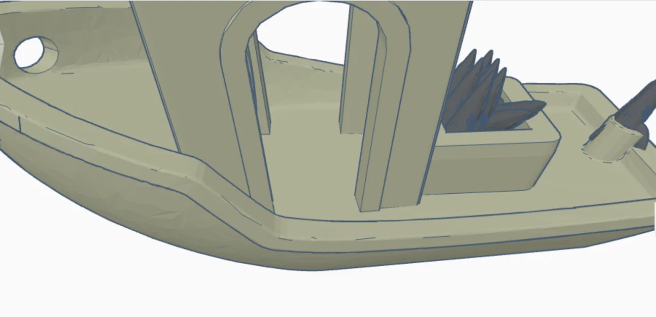 Mô hình thuyền Benchy khổng lồ săn cá mập trang trí độc đáo - Image 1