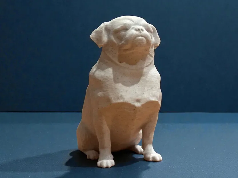 Mô hình điêu khắc chú chó Pug - Calm Companion - Image 1