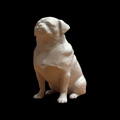 Mô hình điêu khắc chú chó Pug - Calm Companion