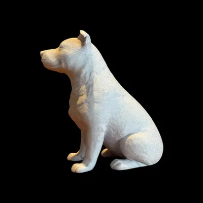 Tượng Pitbull hoặc Stafford điêu khắc Calm Companion