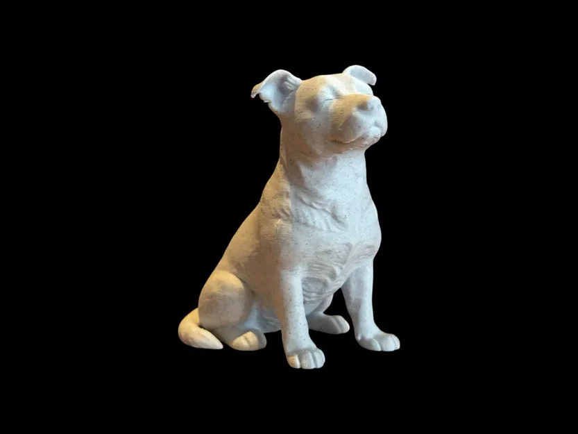 Tượng Pitbull hoặc Stafford điêu khắc Calm Companion - Image 4