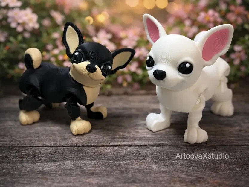 Bộ sưu tập mô hình 3D khớp nối động: Chó, lười và rùa hoa siêu đáng yêu - Image 1