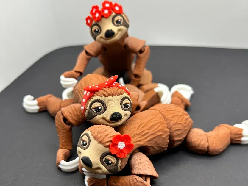 Bộ sưu tập mô hình 3D khớp nối động: Chó, lười và rùa hoa siêu đáng yêu - Image 2