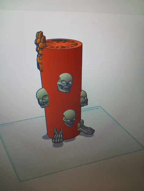 Giá đỡ lon nước hình đầu lâu độc đáo - Phụ kiện in 3D cá tính - Image 1