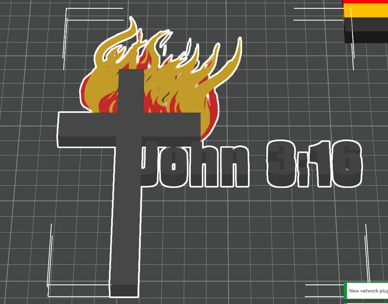 Mô hình in 3D Thánh giá rực lửa John 3:16 đầy ý nghĩa - Image 2