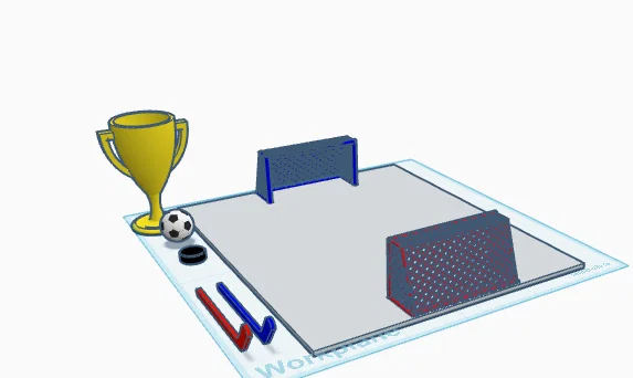 Bộ trò chơi 2 trong 1: Mô hình khúc côn cầu và bóng đá mini 3D - Image 1