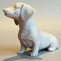 Tượng Chó Dachshund Điêu Khắc Calm Companion - Thumbnail 1