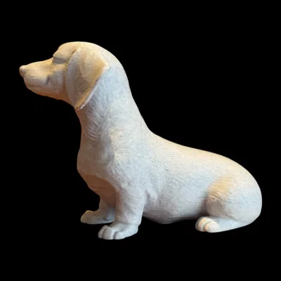Tượng Chó Dachshund Điêu Khắc Calm Companion