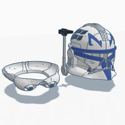 Mô hình 3D mũ bảo hiểm Rex (Rex Helmet) chất lượng cao cho fan Star Wars