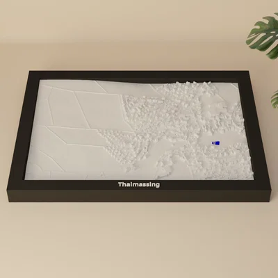 Thalmassing, Đức - Mô hình địa hình 3D thu nhỏ