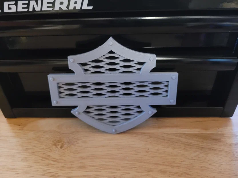 Mô hình trang trí logo Harley Davidson Bar and Shield in 3D cực chất - Image 2