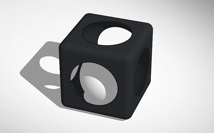 Mô hình 3D quả bóng trong hộp (Ball in a box) in một lần - Image 1