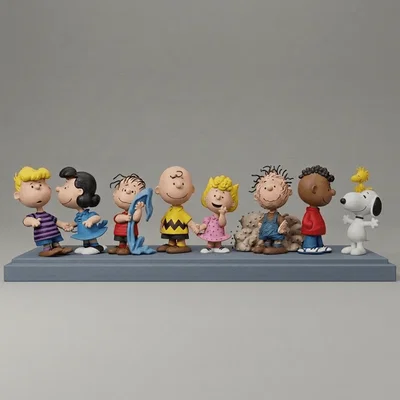 Mô hình 3D Charlie Brown và những người bạn Peanuts cổ điển