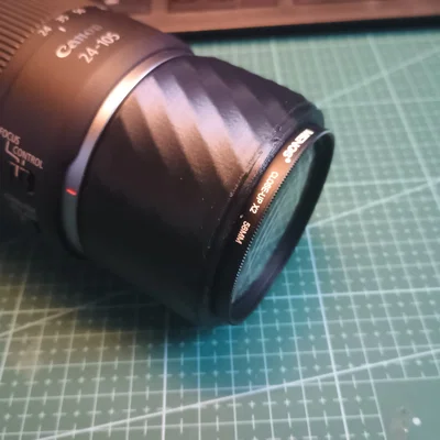 Ngàm đảo đầu ống kính Canon RF macro với ren lọc 58mm
