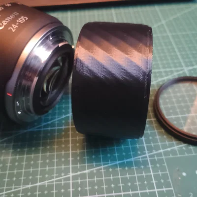 Ngàm đảo đầu ống kính Canon RF macro với ren lọc 58mm