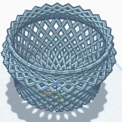 Mẫu giỏ đựng đồ thiết kế đan lưới 3D nghệ thuật bắt mắt