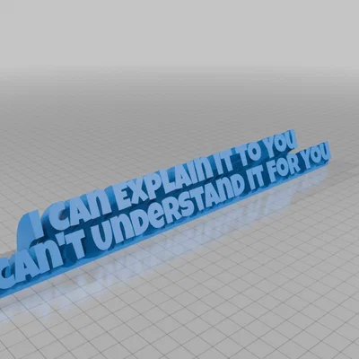 Mô hình trang trí để bàn thông điệp hài hước 3D