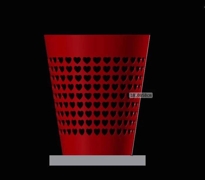 Thùng rác mini họa tiết trái tim để bàn xinh xắn - Image 1