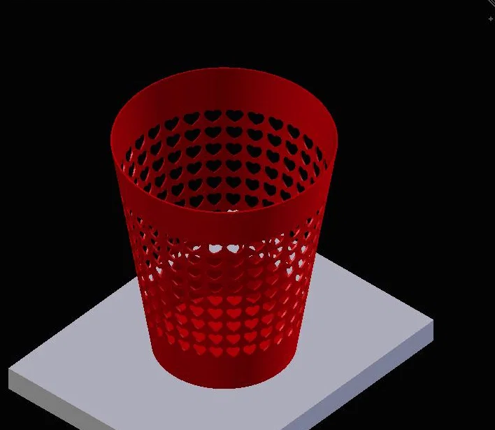 Thùng rác mini họa tiết trái tim để bàn xinh xắn - Image 3