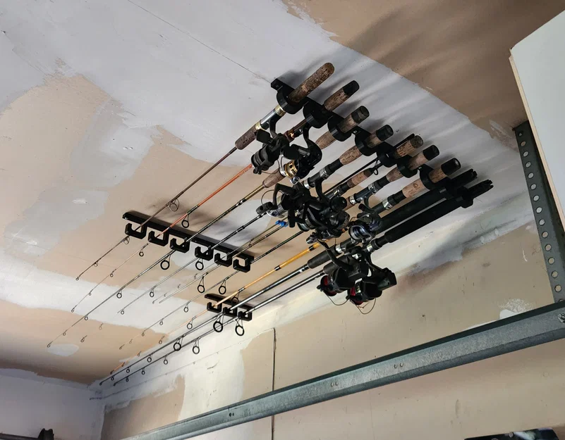 Bộ giá treo cần câu gắn trần 3D tiện lợi cho nhà câu cá - Image 1