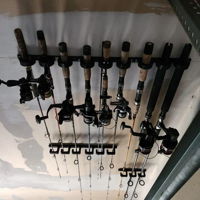 Bộ giá treo cần câu gắn trần 3D tiện lợi cho nhà câu cá