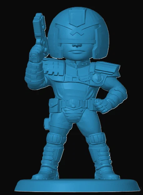 Mô hình 3D Judge Dredd Chibi - Đồ chơi trang trí cực chất - Image 1