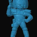 Mô hình 3D Judge Dredd Chibi - Đồ chơi trang trí cực chất - Thumbnail 1