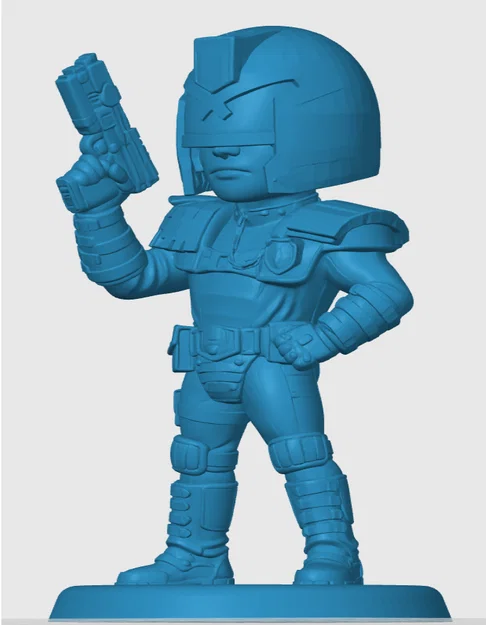 Mô hình 3D Judge Dredd Chibi - Đồ chơi trang trí cực chất - Image 2