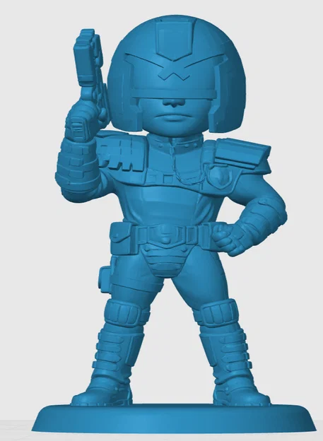 Mô hình 3D Judge Dredd Chibi - Đồ chơi trang trí cực chất - Image 3