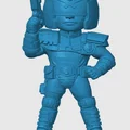 Mô hình 3D Judge Dredd Chibi - Đồ chơi trang trí cực chất - Thumbnail 3