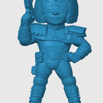Mô hình 3D Judge Dredd Chibi - Đồ chơi trang trí cực chất