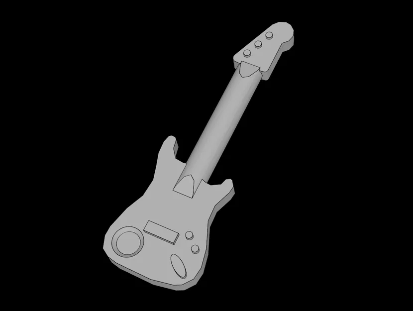 Mô hình đàn Guitar điện 3D dành cho nhân vật Minifig (Tương thích Lego) - Image 1