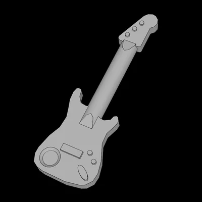 Mô hình đàn Guitar điện 3D dành cho nhân vật Minifig (Tương thích Lego)