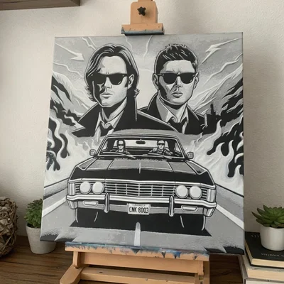 Mô hình hai anh em Sam và Dean Winchester trong phim Supernatural