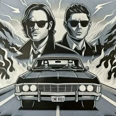 Mô hình hai anh em Sam và Dean Winchester trong phim Supernatural