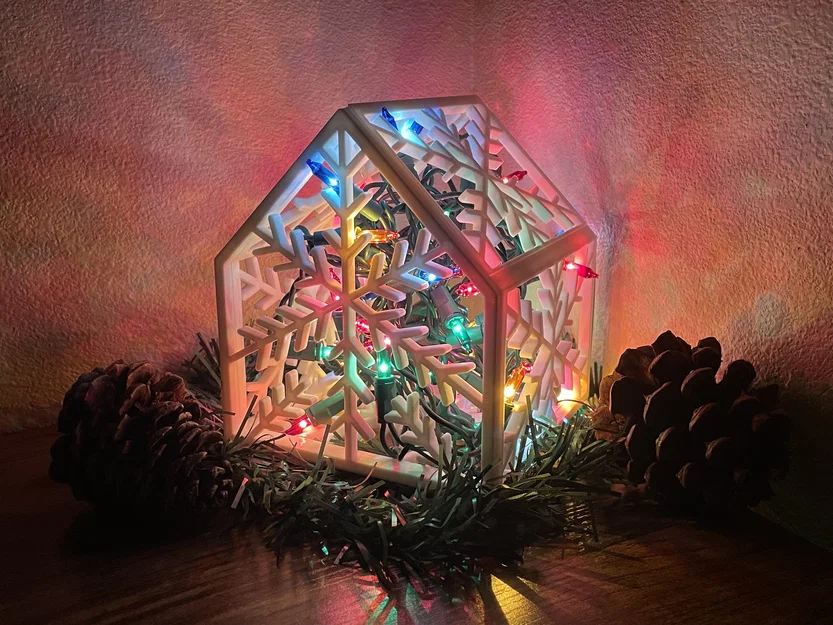 Nhà Bông Tuyết Trang Trí Giáng Sinh Kèm Nến - Image 1