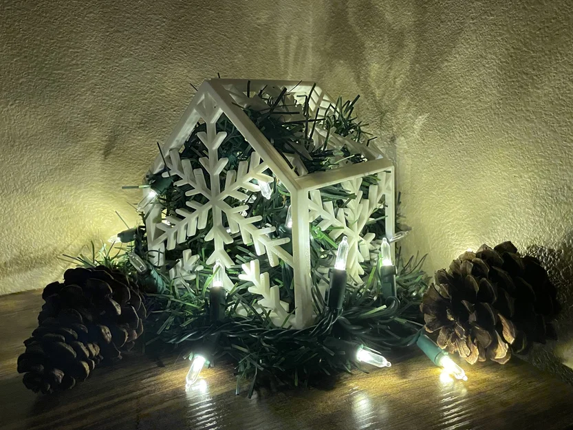 Nhà Bông Tuyết Trang Trí Giáng Sinh Kèm Nến - Image 4