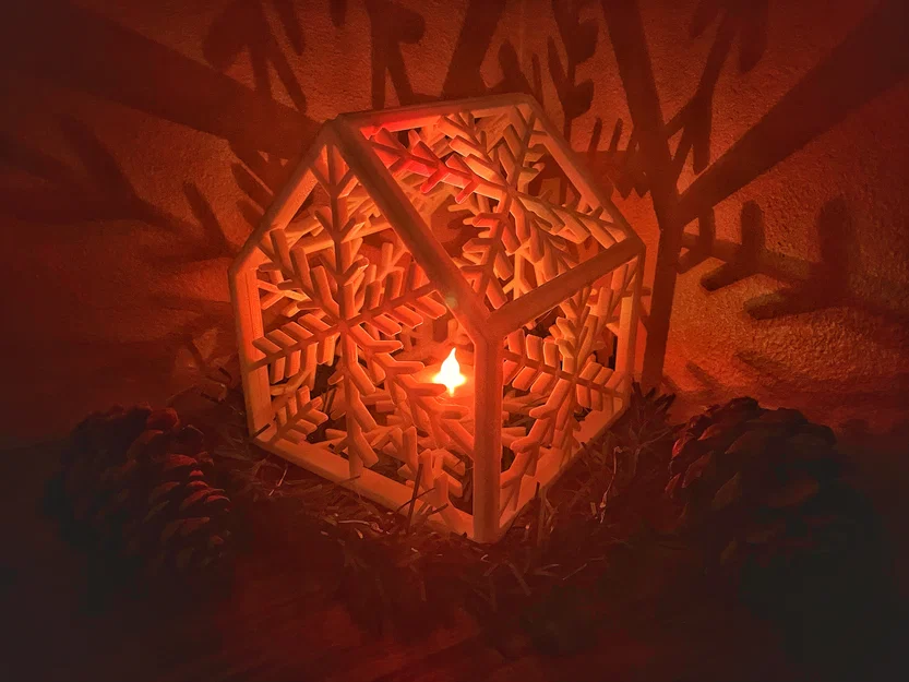 Nhà Bông Tuyết Trang Trí Giáng Sinh Kèm Nến - Image 6