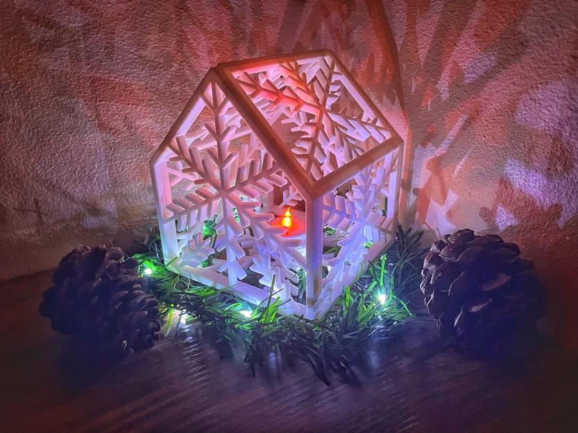 Nhà Bông Tuyết Trang Trí Giáng Sinh Kèm Nến - Image 7