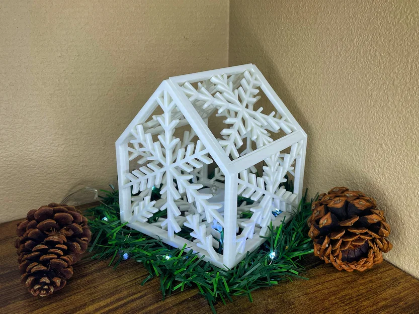 Nhà Bông Tuyết Trang Trí Giáng Sinh Kèm Nến - Image 8