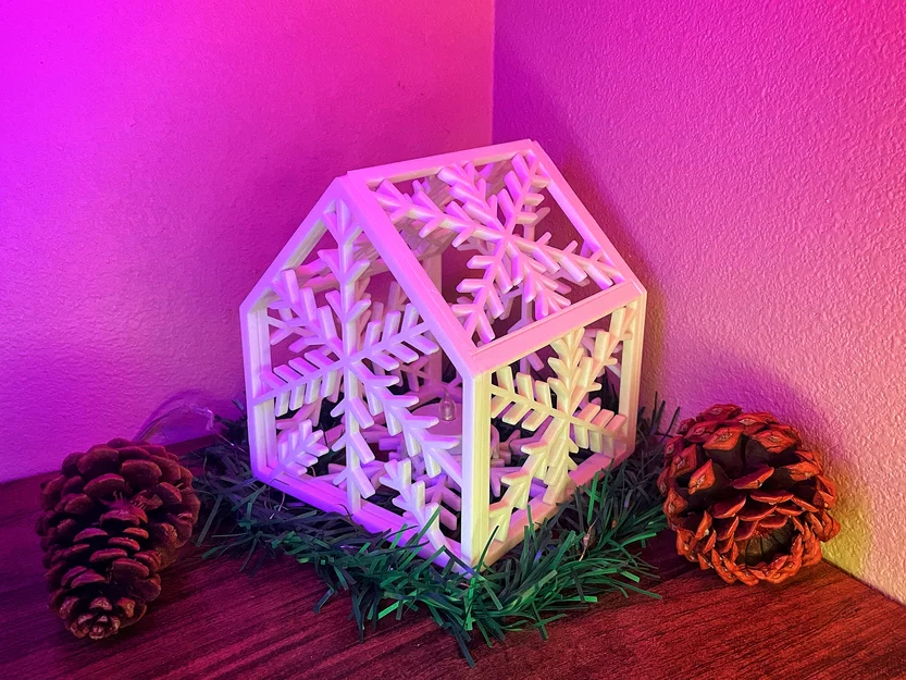 Nhà Bông Tuyết Trang Trí Giáng Sinh Kèm Nến - Image 9