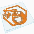 Tranh treo tường 3D chú ong và hũ mật xinh xắn - Thumbnail 2