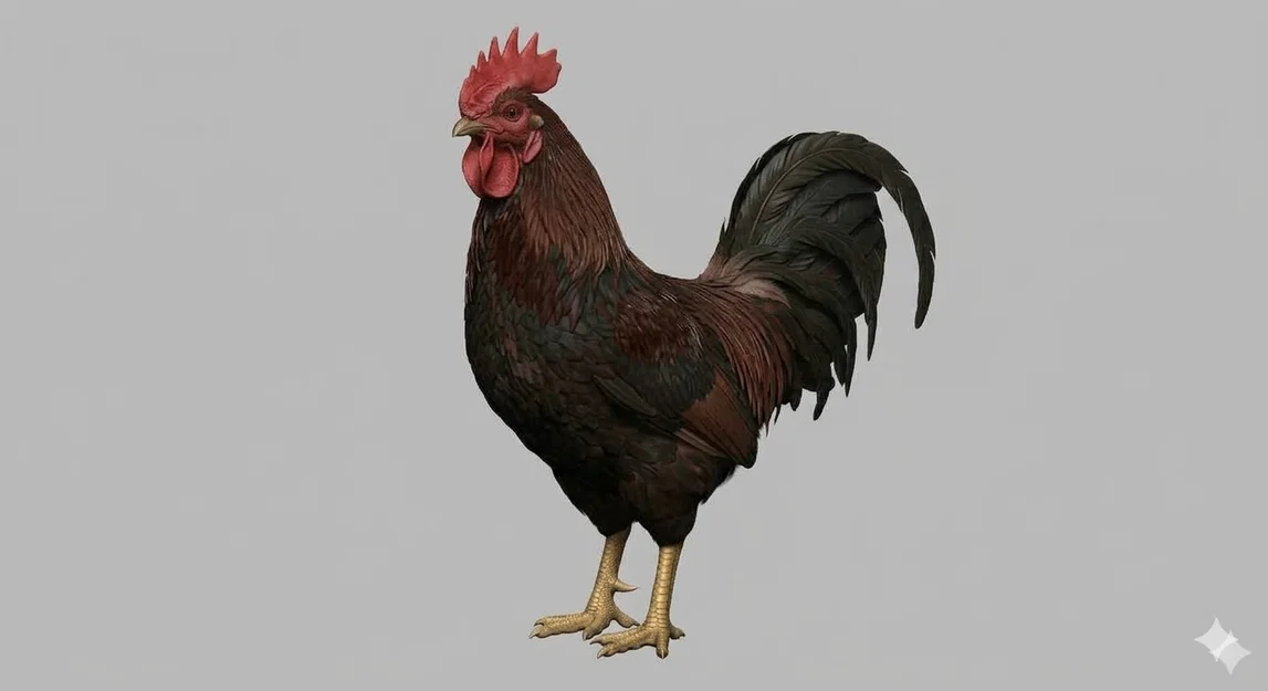 Mô hình chú gà trống (Farm Rooster) trang trí mô hình nông trại 3D - Image 1