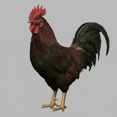 Mô hình chú gà trống (Farm Rooster) trang trí mô hình nông trại 3D