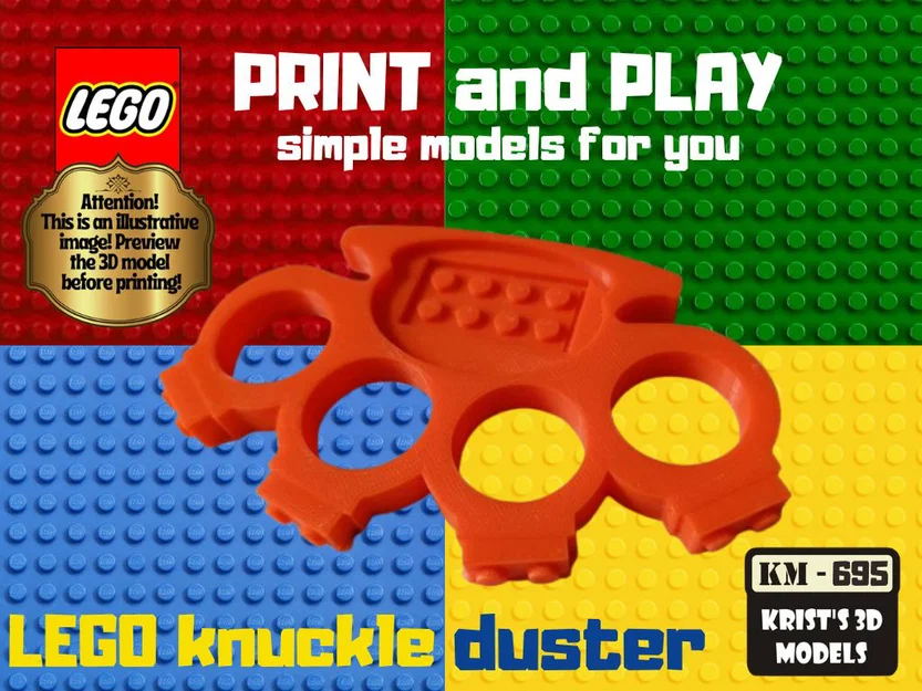 Mô hình trang trí LEGO Knuckle Duster in 3D độc đáo - Image 1