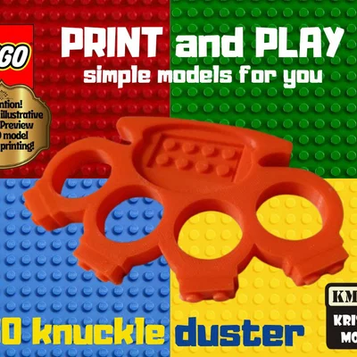 Mô hình trang trí LEGO Knuckle Duster in 3D độc đáo