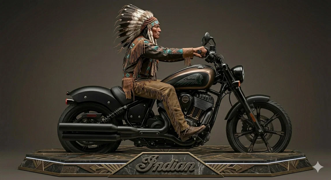 Mô hình 3D trang trí xe mô tô Indian ấn tượng - Image 1